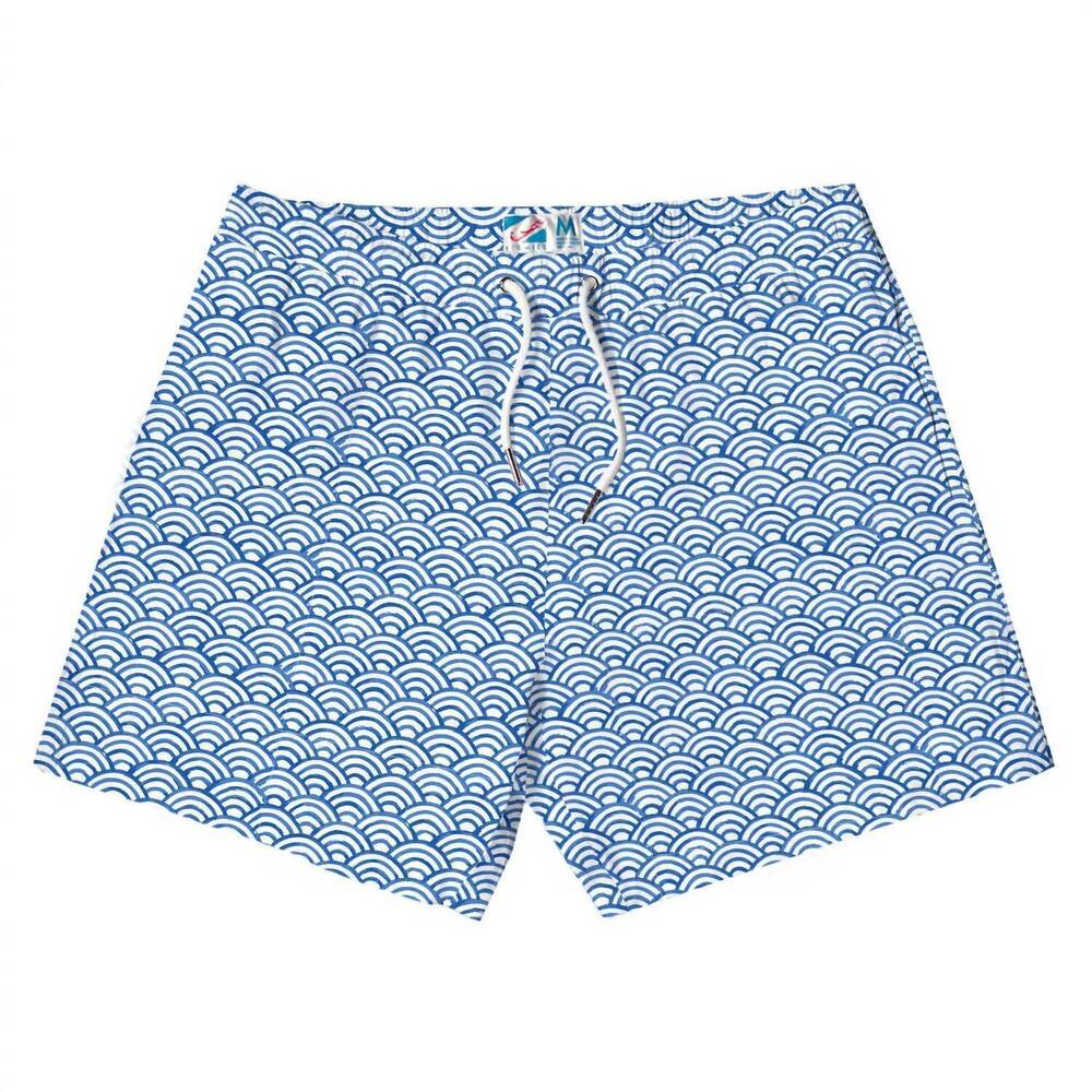 NEW BERMIES men's circle bay shorts in blue